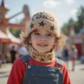 Conjunto de gorro de punto de invierno y braga de cuello para niños con estrellas. - Talla única / Caqui