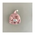 Gorro de peluche para bebe, gorro de invierno calido con ojos divertidos, rosa - Sombrero de Bola Grande de Ojos Grandes / Rosa