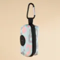 Portable dog poop bag dispenser with colorful camo print, durable zipper and metal carabiner. - One Size / Leopard Print