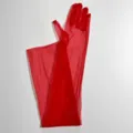 70cm Long Red Sheer Mesh Gloves Opera Length Tulle Gloves for Party Evening 1 Pair - Red
