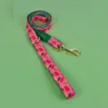 Carino guinzaglio per animali estivo stampato bifacciale cane gatto con finiture in metallo oro - Taglia S / Guinzaglio Peperone Rosa