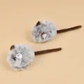 Grey plush mouse cat toy, soft interactive pet toy variant designed for daily playful cats. - One Size / Grey Plush Mouse (2 Pcs)