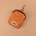 Deliziosa mini borsa con stampa di chicchi di caffè, cerniera metallica e gancio portachiavi. - Borsa Porta Sacchetti Rifiuti Chicco di Caffè