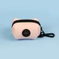 Pink mini dog waste bag dispenser, portable pet poop bag holder with secure zipper and clip. - One Size / Pink