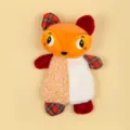 Plush fox pet toy featuring mixed texture fabrics, crinkle paper inside, orange and white variant. - Fox / One Size