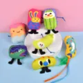 Jouets en peluche pour animaux de compagnie mignons avec plumes pour chats et chiens - Taille unique / Jouet pour Chat Style Aléatoire 5