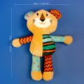 Colorful patchwork plush toy for pets and kids, soft stuffed animal doll, 27cm height. - One Size / Colorblock Tiger Squeaky