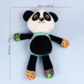 Plush panda pet toy with colorful limbs, soft bite-resistant chew toy for cats and dogs. - One Size / Colorblock Panda Squeaky