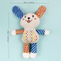 Colorful patchwork plush toy for pets and kids, soft stuffed animal with cute design 27cm. - One Size / Colorblock Bunny Squeaky
