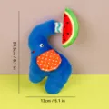 Cute blue elephant plush pet toy with watermelon design, bite-resistant chew toy for dogs. - One Size / Flying Elephant Squeaky