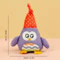 Cute plush pet toy with red polka dot hat, soft interactive chew toy for cats and dogs, 12cm - One Size / Red Hat Penguin Squeaky