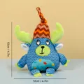 Cute plush pet toy with antlers and pointed hat, bite-resistant chew toy for cats and dogs, 12cm - One Size / Red Hat Reindeer Squeaky