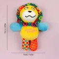 Cute cartoon plush toy for pets, soft interactive chew toy with colorful patchwork design. - One Size / Small Lion Squeaky