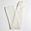 70cm sheer long mesh gloves in white for elegant bridal evening party and costumes - Champagne