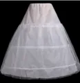 White crinoline petticoat with steel hoops and multi-layer mesh for wedding dresses. - Laced Three Steel Rings One Mesh