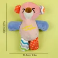 Cute multicolored plush pet toy with embroidered text, durable chew toy for dogs and cats. - One Size / Gradient Koala Squeaky