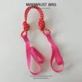 Sangle de sac en nylon tissé minimaliste bandoulière polyvalente pour sacs de femmes. - Rose rouge