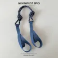 Bandoulière minimaliste en nylon avec design de nœud unique, sangle de sac réglable. - Bleu saphir