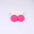 Pendientes redondos sencillos de acrílico con pintura de caramelo para mujeres moda - Rosa rojo