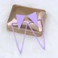 Exaggerated large geometric triangle painted stud earrings, minimalist fashion purple ear jewelry - Purple Hollow
