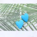 Blue heart acrylic charms DIY jewelry accessories sweet style cute earrings components craft supply - Blue
