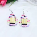 Back to school pencil teardrop acrylic earrings for women cute teacher fashion jewelry gifts - Single Pencil