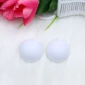 White spherical decorative accessories set minimal style smooth surface home decor items - White