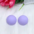 Purple round spray paint stud earrings, minimalist fashion Korean daily ear jewelry variant. - Purple