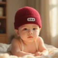 Cozy knit beanie for kids winter, stylish solid color warm cap for baby boys and girls. - 2-6 Years / Red
