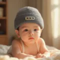 Gorro de punto gris para bebé otoño invierno sombrero cálido tierno elegante cómodo suave y tierno - 2-6 Años / Gris
