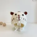 Lindo sombrero de invierno de felpa cálido con orejeras para bebé niño y niña. - Blanco