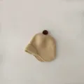 Gorro de punto para niño pequeño con pompón marrón bonito gorro de invierno cálido orejeras - 44-48cm / Beige