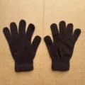 Winter warm brown knitted gloves, classic five-finger design, soft and comfortable for daily wear. - Gloves Only Coffee