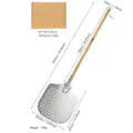 Large aluminum alloy pizza peel with detachable wooden handle, 133.5cm total length for baking. - 12 Inch Pizza Peel (Total Length 133cm) Boxed