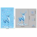 Navidad invierno ciervo azul pegatina ventana etiqueta dimensiones tabla de tallas 30cm - Estilo BQ827