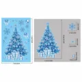 Adesivo finestra albero di Natale blu pellicola statica festa specifica. - Albero di Natale BQ824