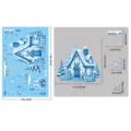 Natale inverno neve casa adesivo per finestre tabella taglie, decorazione in vetro. - Casa di neve BQ822