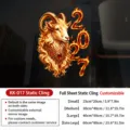 2027 Year of the Ram static glass sticker, Chinese zodiac window decal, holiday. - S
