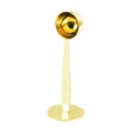 Golden 2-in-1 coffee measuring spoon and tamper standing stainless steel espresso scoop tool. - Gold Color Boxed