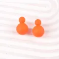 Minimalistische orange doppelte Kugel Acryl Ohrstecker Bonbonfarbe Retro Ohrringe für Damen - Orange