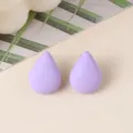 Light purple teardrop acrylic stud earrings, minimalist fresh design daily wear jewelry. - Purple
