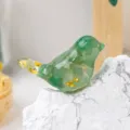 Groene Aventurijn Kristal Vogel Beeldje Hars Steen Ambacht Schattige Bureau Decor - Aventurijn jade