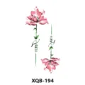 Waterproof temporary tattoo sticker with colorful watercolor floral design for body art. - Watercolor Floral (XQB-194)