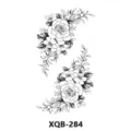 Waterproof black rose floral temporary tattoo sticker for body art fashion styling - XQB-284