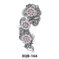 Adesivo per tatuaggio temporaneo in pizzo floreale nero e rosa trasferimento d'acqua - Fiore di Pizzo (XQB-164)