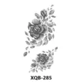 Black and white sketch rose floral temporary tattoo sticker variant SKU model XQB-285 - XQB-285