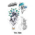 Adesivo per tatuaggio cavallo trasferimento acqua braccio floreale geometrico temporaneo - TH-704