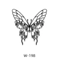 Autocollant Tatouage Papillon Ligne Noire Minimaliste Temporaire Corps Art W-198 - W-198 / 60*80mm