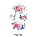 Adesivo per tatuaggio temporaneo con rosa ad acquerello impermeabile, arte floreale carina. - WSC-004