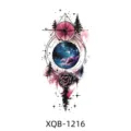 Waterproof temporary tattoo sticker for men and women, colorful geometric forest design - Geometric Starry Sky Compass Rose Style (XQB-1216)
